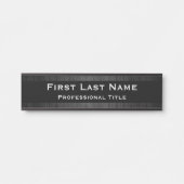 Moderne Kantoor deurmerken Zwart hout Deurbordje (Voorkant)