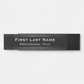 Moderne Kantoor deurmerken Zwart hout Deurbordje (Voorkant)