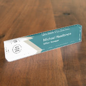 Moderne Kantoor Executive Logo Sjabloon Naambordje (Zijkant)