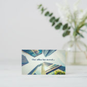 Moderne Kantoor Gebouw Verandering van Adres Verhu Visitekaartje (Staand voorkant)