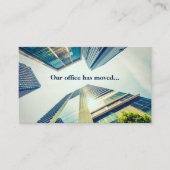Moderne Kantoor Gebouw Verandering van Adres Verhu Visitekaartje (Voorkant)