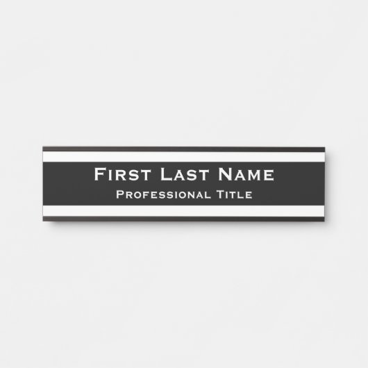 Moderne Kantoor handtekeningen zwart en wit Deurbordje (Voorkant)