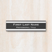 Moderne Kantoor handtekeningen zwart en wit Deurbordje (Voorkant)