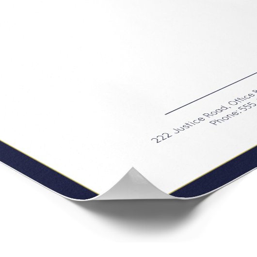 Moderne kantoor letterhead afdrukbare variant poster (Hoek)