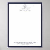 Moderne kantoor letterhead afdrukbare variant poster (Voorkant)