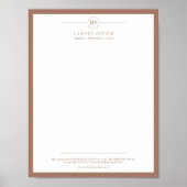 Moderne kantoor letterhead afdrukbare variant poster (Voorkant)