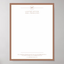 Moderne kantoor letterhead afdrukbare variant poster