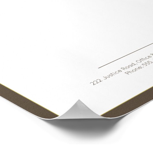 Moderne kantoor letterhead afdrukbare variant poster (Hoek)