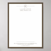 Moderne kantoor letterhead afdrukbare variant poster (Voorkant)