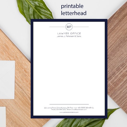 Moderne kantoor letterhead afdrukbare variant poster