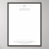 Moderne kantoor letterhead afdrukbare variant poster (Voorkant)