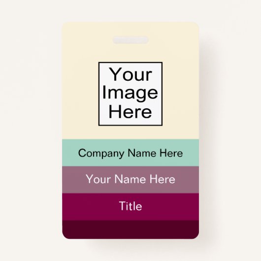 Moderne Kantoor Naam ID-badges Badge (Voorkant)