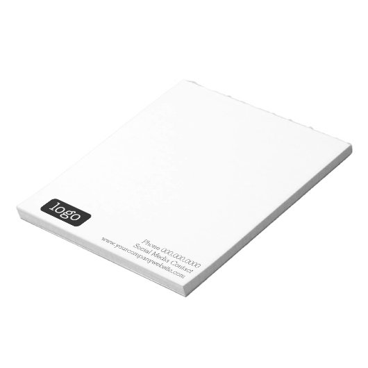 Moderne Kantoor of zakelijke Logo Notitieblok (Linkerzijde)