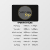 MODERNE KANTOORUREN VAN DE BEDIENING WINKEL LOGO RAAMSTICKER (Vel)