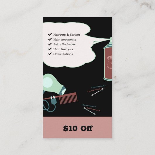 Moderne kapper $10 korting op de Kaart (Voorkant)