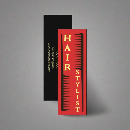 Moderne kapper kapster styliste schoonheidssalon z mini visitekaartje