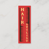 Moderne kapper kapster styliste schoonheidssalon z mini visitekaartje (Voorkant)
