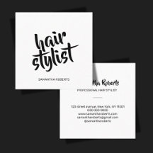 Moderne kapper minimale script wit en zwart