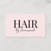 Moderne Kapper Roze Blush Afspraak Visitekaartje (Voorkant)