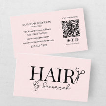 Moderne Kapper Roze Blush QR Code