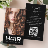 Moderne kapper stylist zwart visitekaartje