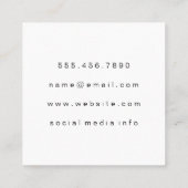 Moderne Kappersgereedschap Vierkante Visitekaartje (Achterkant)