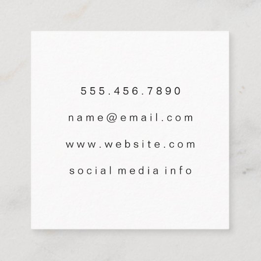 Moderne Kappersgereedschap Vierkante Visitekaartje (Achterkant)