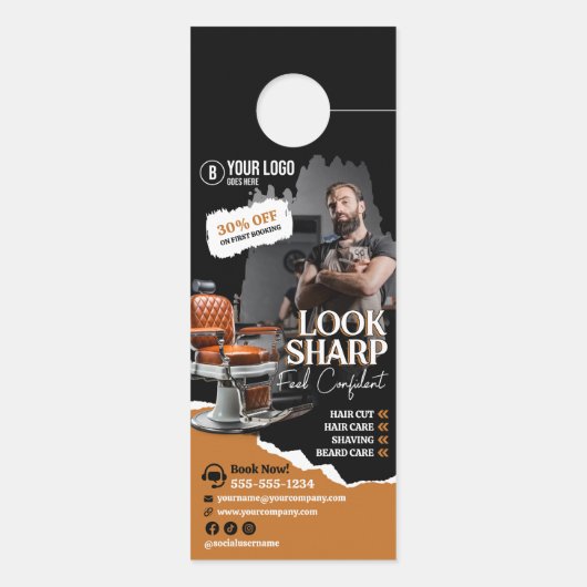 Moderne kappersstoel kapsalon kapster deurhanger (Achterkant)