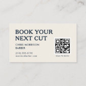 Moderne Kapperszaak Haar QR Code Visitekaartje (Achterkant)