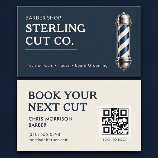 Moderne Kapperszaak Haar QR Code Visitekaartje