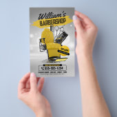 Moderne Kapperszaak Haarstylist Kapper Kapsel Flyer (Hand)