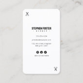 Moderne kapperszaak haarstylist kapperszaak wit visitekaartje (Voorkant)