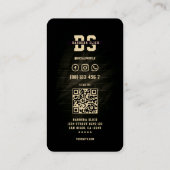 Moderne kapperszaak kapperspaal kappersgoud visitekaartje (Achterkant)