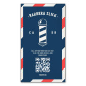 Moderne kapperszaak kapperspaal magnetisch visitekaartje (Voorkant Verticaal)