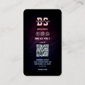 Moderne kapperszaak kapperspaal rood wit blauw visitekaartje (Achterkant)