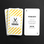 Moderne kapperszaak kapperszaak wit goud visitekaartje