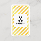 Moderne kapperszaak kapperszaak wit goud visitekaartje (Achterkant)