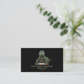 Moderne Kapperzaak Alligator Qr Code Sociale Icone Visitekaartje (Staand voorkant)