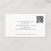 Moderne Kapsalon Fotografie QR Code Visitekaartje (Achterkant)
