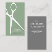 Moderne Kapsalon Grafisch Groen Visitekaartje (Voorkant / Achterkant)