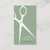 Moderne Kapsalon Grafisch Groen Visitekaartje (Voorkant)
