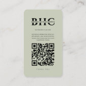 Moderne kapsalon Instagram Haarstylist Sage Visitekaartje (Achterkant)