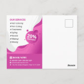 Moderne Kapsalon Make-up Artist Service Postkaart (Achterkant)