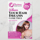 Moderne Kapsalon Make-up Artist Service Salon Flyer (Voorkant)
