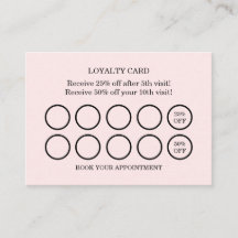 Moderne kapsalon Roze Blush Loyalty Reward