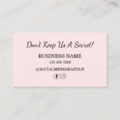 Moderne kapsalon Roze Blush Verwijs een vriend Visitekaartje (Voorkant)