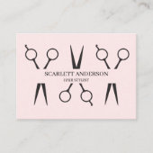 Moderne Kapsalon Roze Blush Visitekaartje (Voorkant)