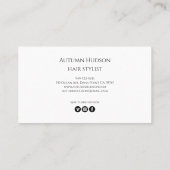 Moderne Kapsalon Script Black Pink  Visitekaartje (Achterkant)