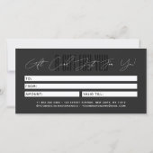 Moderne kapsalon script typografie cadeaukaart (Achterkant)