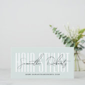 Moderne kapsalon script typografie cadeaukaart (Staand voorkant)